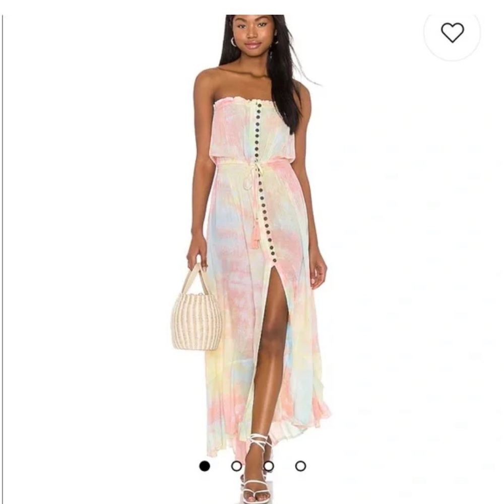 Tiare Hawaii Rainbow Strapless Maxi Dress